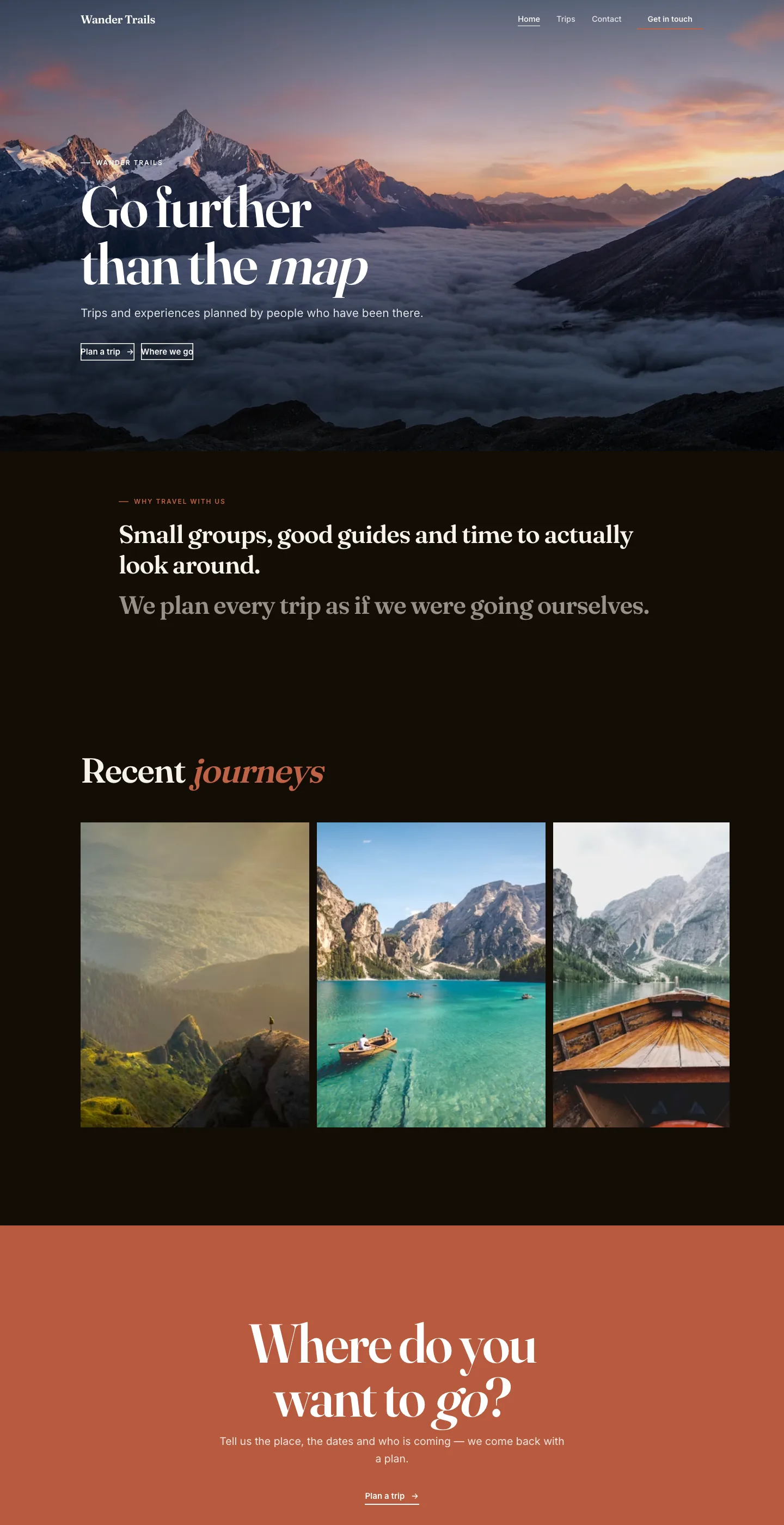 The Drift design for Wander Trails, whole page