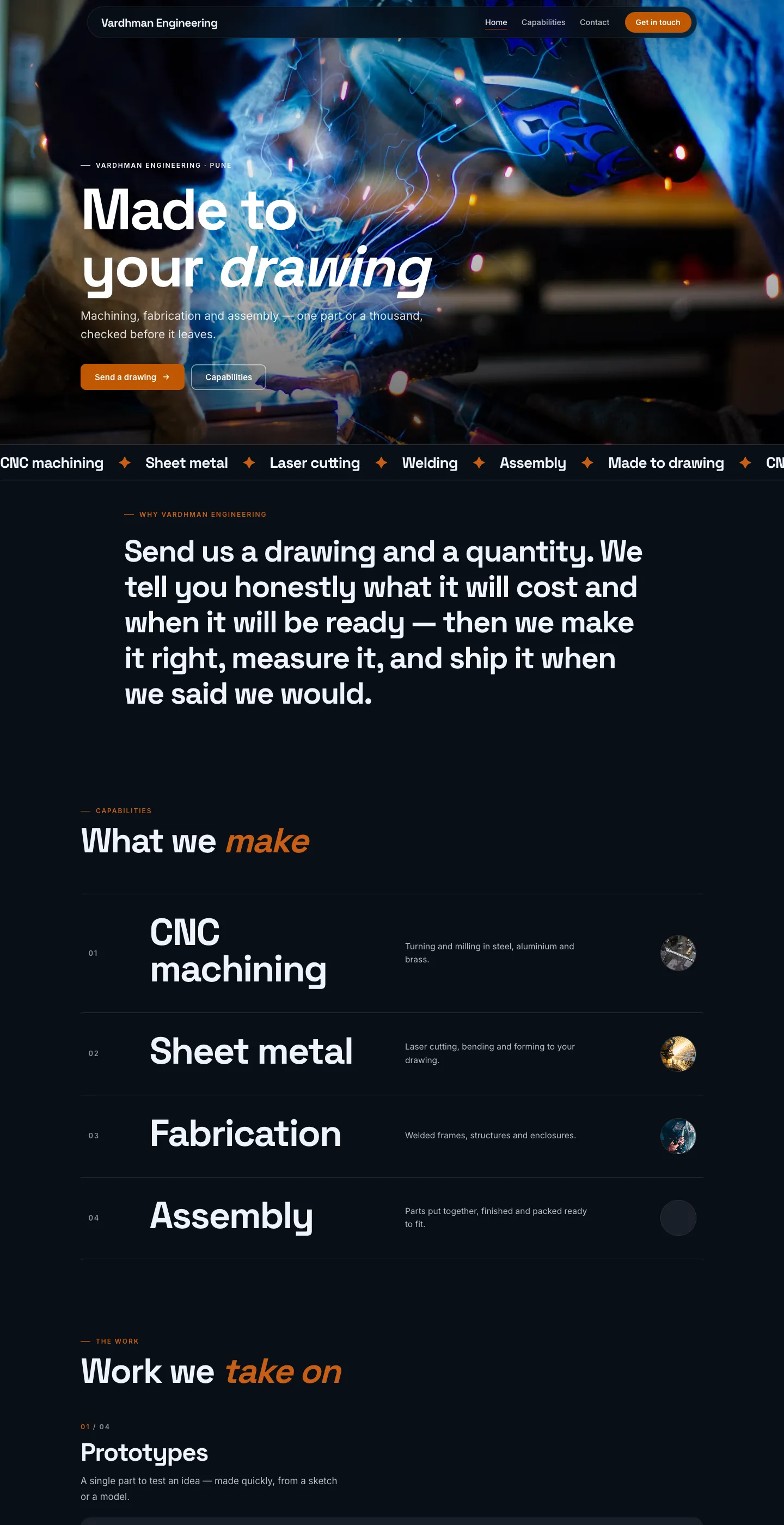 The Forge design for Vardhman Engineering, whole page